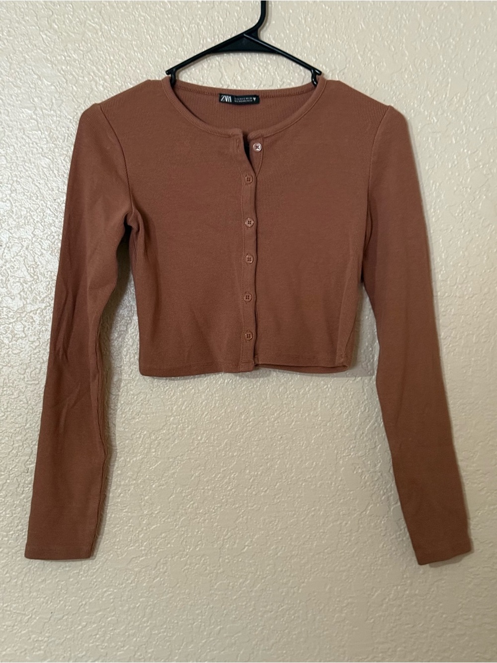 Zara Long Sleeve Crop Top